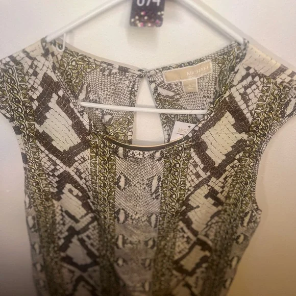 Michael Kors Snake Print Gold Chain Preowned SIZE L - Picture 4 of 5